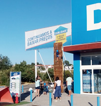 Escalada e Slide na Decathlon de Santarem que pode ser fruído em Villa Campus, o Parque Aventura de Santarem